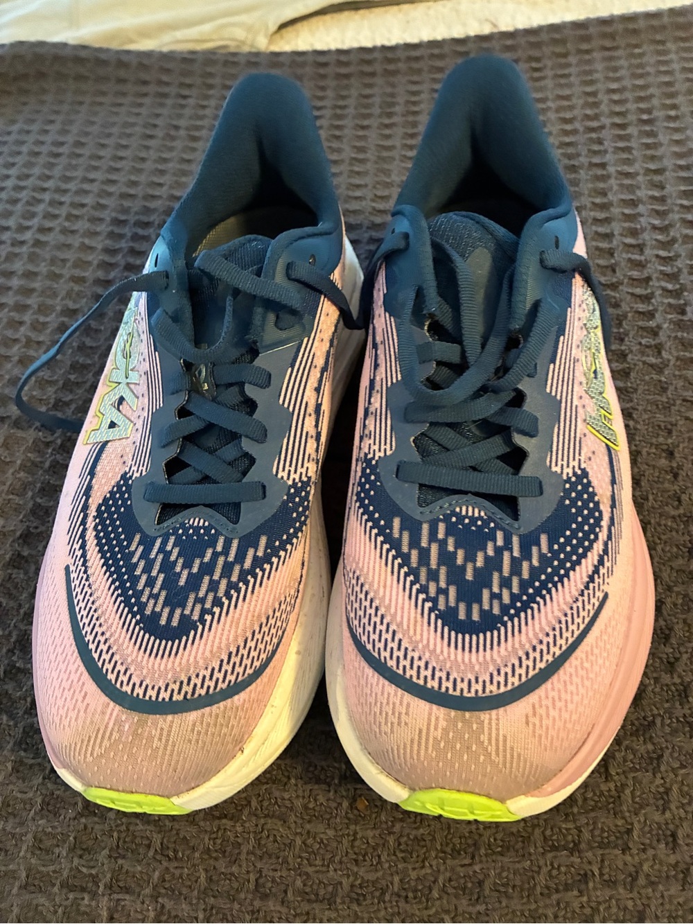 Hoka Women's Pink and Navy Running Sneakers - Picture 2 of 3